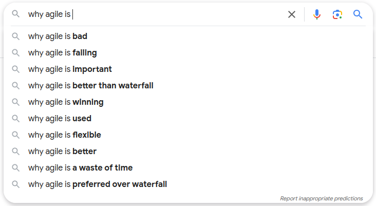 Why Agile is... bad/failing